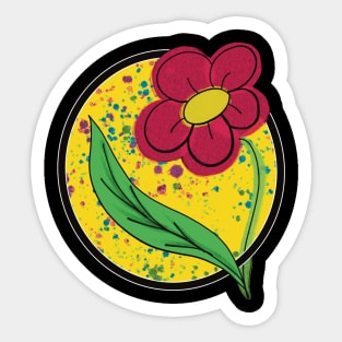 Pink flower Sticker